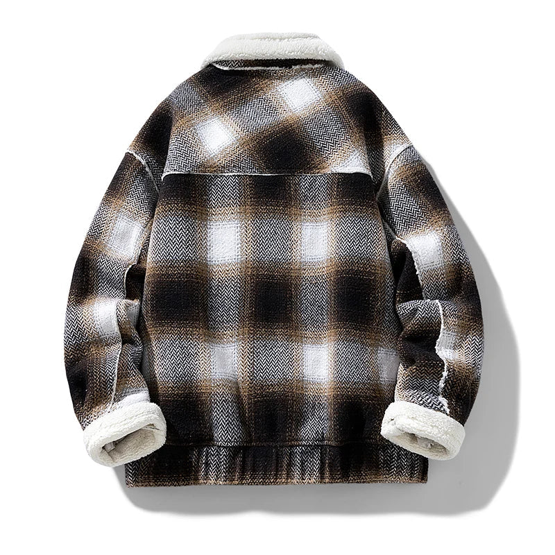 Arden Plaid Fleece-Lined Jacket